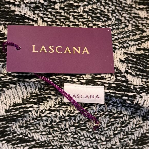 LASCANA Wool Geometric Blanket Cardigan in Black & Grey XS - Picture 11 of 11